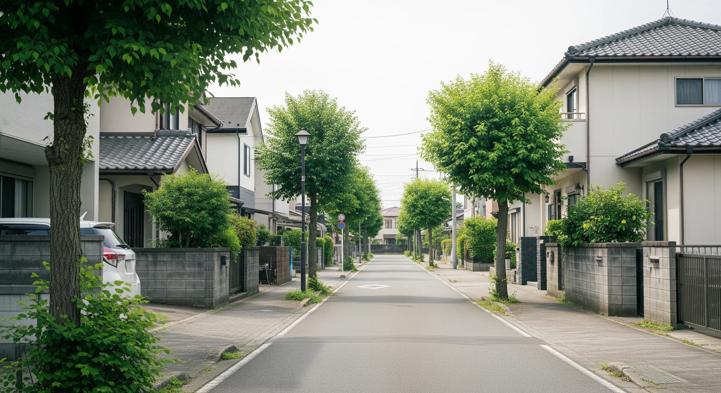 綾瀬市内の住宅街の風景
